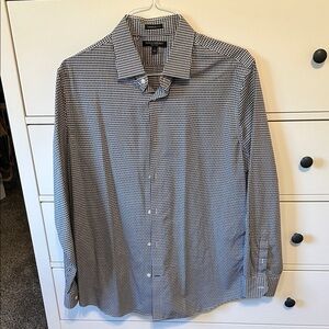 Men's Banana Republic Black & White Checkered Shirt